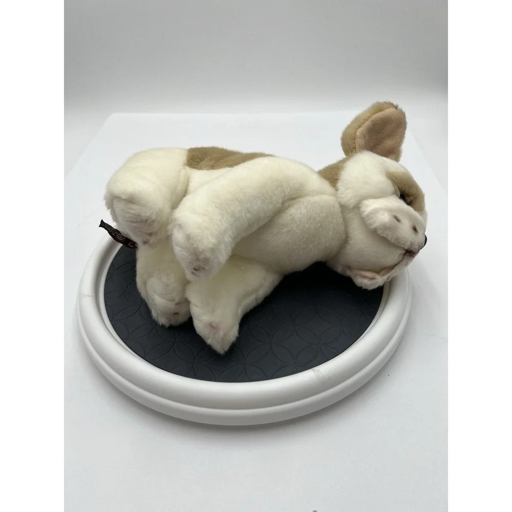 French Bulldog Realistic Stuffed Plush, Tan & White-Bearington collection